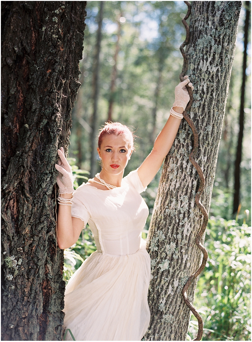 Bridal gown shoot Cumberland Forest Castle Hill